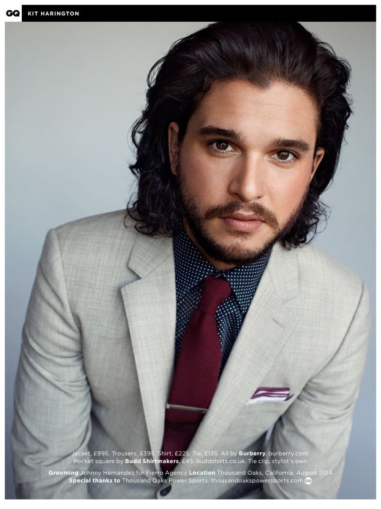 KIT HARINGTON Sports Contemporary Styles for British GQ January.