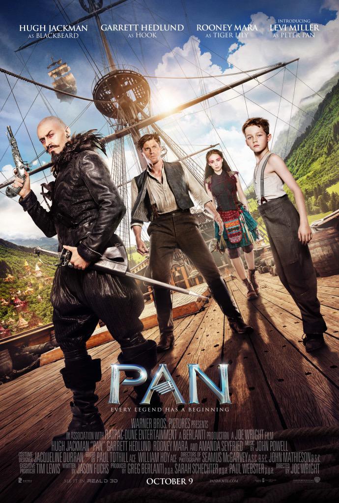 Pan 2015 Movie Poster See New Pan Movie Poster Featuring Hugh Jackman + More